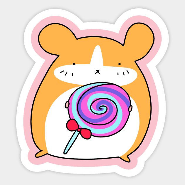 Lollipop Hamster Sticker by saradaboru